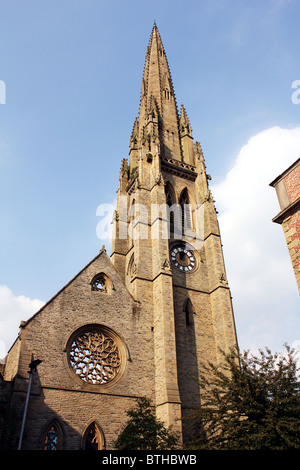 Der Square Kirche Halifax Yorkshire Architekt Joseph James ein Design im Stil Gotik denkmalgeschützten Gebäude Stockfoto