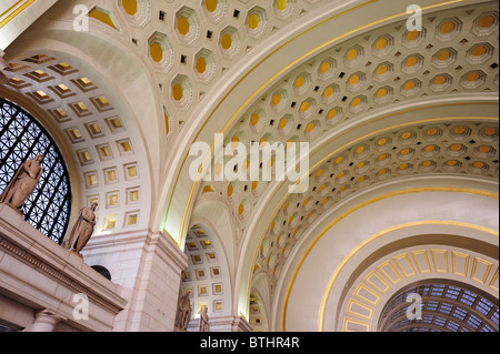 Decke der Union Station, Washington, District Of Columbia, USA - Washington DC Stockfoto