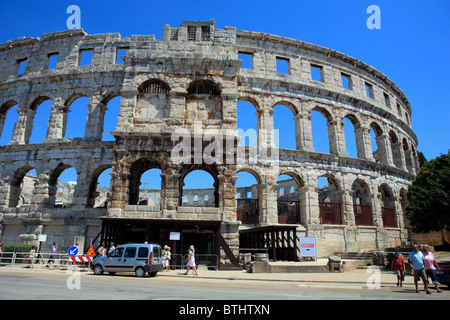 Römische Arena (Colosseum), Pula, Istrien, Kroatien Stockfoto