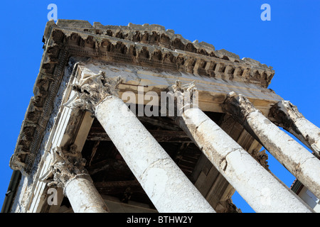 Augustus-Tempel (14 n. Chr.), Pula, Istrien, Kroatien Stockfoto