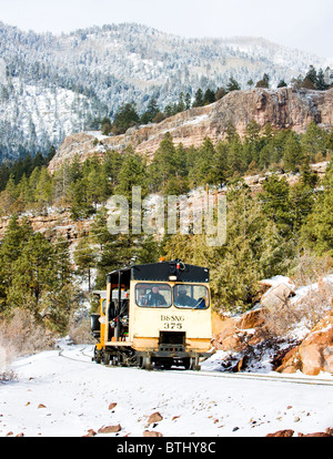 Bahn fahren, Durango and Silverton Narrow Gauge Railroad, Colorado, USA Stockfoto