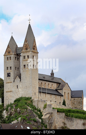 St. Lubentius Basilica, Dietkirchen, in der Nähe von Limburg ein der Lahn, Hessen, Deutschland Stockfoto