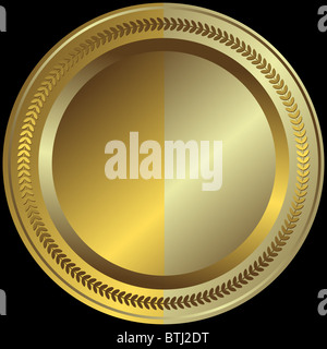 Goldenen und silbernen Teller Stockfoto