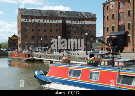 Szene in Gloucester Docks Stockfoto