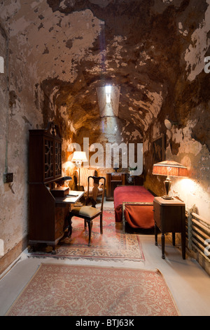 Al Capones Zelle, Eastern State Penitentiary (ESP), Philadelphia, Pennsylvania, USA Stockfoto