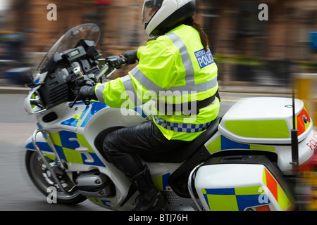 Polizei Motorrad, London, England, Vereinigtes Königreich Stockfoto