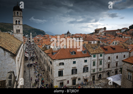 Dubrovnik Walled Stadt Kroatien beliebten europäischen Kreuzfahrt-Ziel Stockfoto