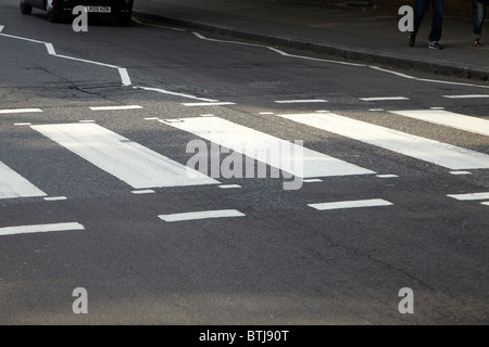 Berühmte Fußgängerüberweg, Abbey Road in London NW8, England, Vereinigtes Königreich Stockfoto