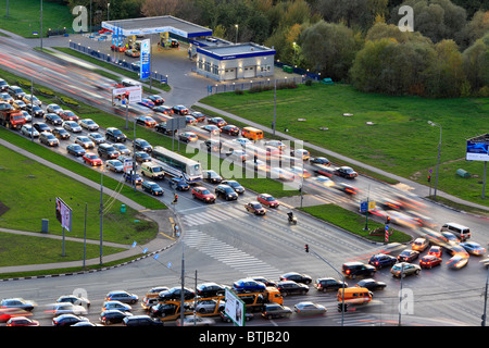 Stadtverkehr, Moskau, Russland Stockfoto