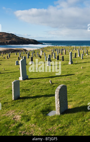 Coastal Friedhof am Dalmore Strand, Isle of Lewis, äußeren Hebriden, Schottland Stockfoto