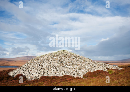 Barpa Langass gekammert Cairn, North Uist, äußeren Hebriden, Schottland Stockfoto