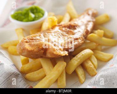 Fish &amp; Chips zum mitnehmen Stockfoto