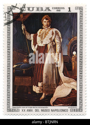 Kuba - ca. 1981: Eine Briefmarke gedruckt in Kuba zeigt Bild von Napoleon Bonaparte. Stockfoto