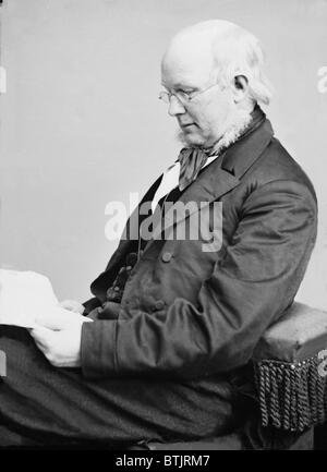 Horace Greeley (1811-1872), ca. 1860. Stockfoto