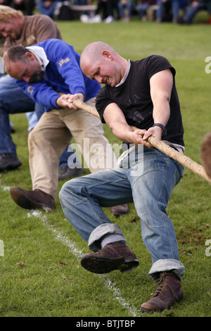 Tauziehen, Glenurquhart Highland Gathering und Spiele, Blairbeg Park, Drumnadrochit, Schottland Stockfoto