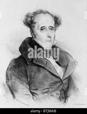 François-Auguste-René, Vicomte de Chateaubriand (1768-1848) etabliert viele der emotionalen und spirituellen Themen, die durchdrungen, romantische schreiben im 19. Jahrhundert. Ca. 1825. Stockfoto