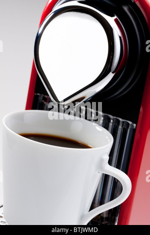 Ein Kaffee-Vollautomat hautnah Stockfoto