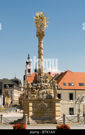 Statue der Heiligen Dreifaltigkeit, Trnava, Slowakei Stockfoto