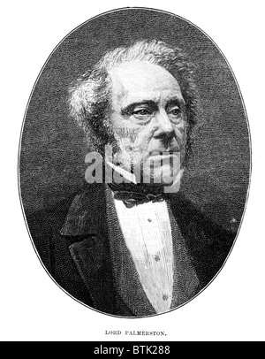 Henry John Temple mehr im Volksmund einfach als Lord Palmerston war zweimal Premierminister des Vereinigten Königreichs Stockfoto