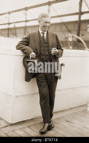 Louis Brandeis (1856-1941), Richter am Obersten Gerichtshof von 1916 bis 1941, auf einem Ozeandampfer in New York.  Ca. 1925. Stockfoto
