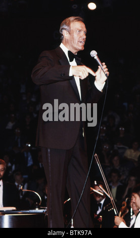 Eddy Arnold, 1979, Millrun Playhouse Theater in der Runde, Niles, Illinois. Stockfoto