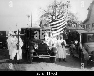 Ku Klux Klan-Parade in New York State, 1924 Stockfoto