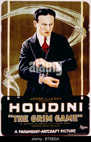 Das grimmige Spiel, Harry Houdini, 1919. Stockfoto