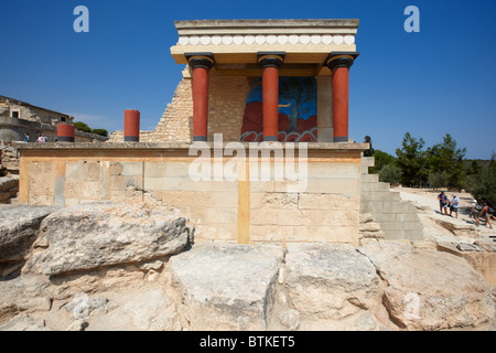 Der Norden Propylaeum. Palast von Knossos, Kreta, Griechenland. Stockfoto