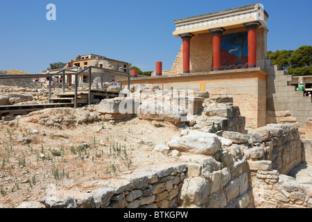 Der Norden Propylaeum. Palast von Knossos, Kreta, Griechenland. Stockfoto