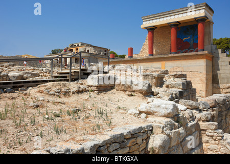 Der Norden Propylaeum. Palast von Knossos, Kreta, Griechenland. Stockfoto