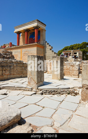 Der Norden Propylaeum. Palast von Knossos, Kreta, Griechenland. Stockfoto