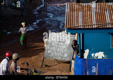 WM Fussballspiel Regent Freetown Sierra Leone Westafrika Stockfoto