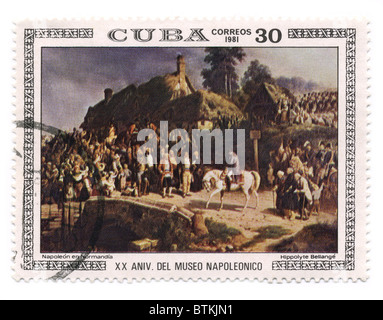 Kuba - ca. 1981: Eine Briefmarke gedruckt in Kuba zeigt Bild von Napoleon Bonaparte. Stockfoto