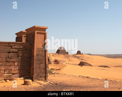 Sudan-Pyramiden in Meroe Stockfoto