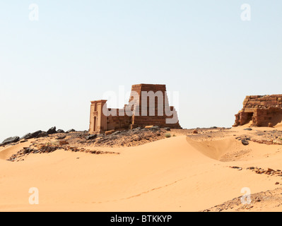 Sudan-Pyramiden in Meroe Stockfoto