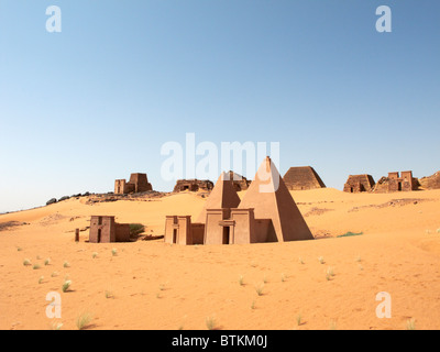 Sudan-Pyramiden in Meroe Stockfoto