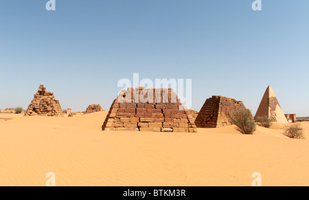 Sudan-Pyramiden in der königlichen Stadt Meroe Stockfoto