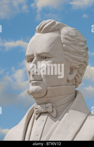 Austin (Gründer von anglo-amerikanischen Texas) auf "Mount Rush Hour" des Bildhauers David Adickes, Houston, Texas, USA Stockfoto