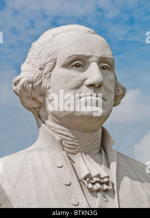 George Washington (1. Präsident der USA) auf "Mount Rush Hour" des Bildhauers David Adickes, Houston, Texas, USA Stockfoto