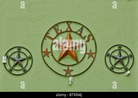 Texas "Lone Star" Wanddekor, Houston, Texas, USA Stockfoto