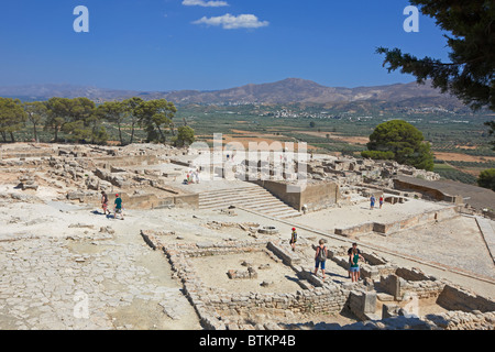 Ruinen der Minoischen Palast von Phaistos. Kreta, Griechenland. Stockfoto