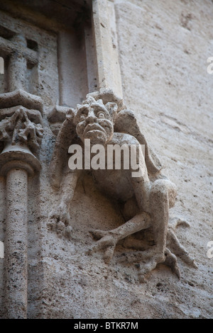 Ein Wasserspeier an der Llotja De La Seda Seide Exchange Valencia, Spanien Stockfoto