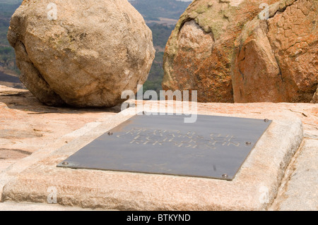 Grab von Cecil Rhodes in der Weltsicht, die heutige Rhodos Matobo Nationalpark in Simbabwe Stockfoto