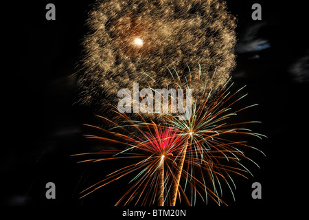 Feuerwerk an Silvester Stockfoto