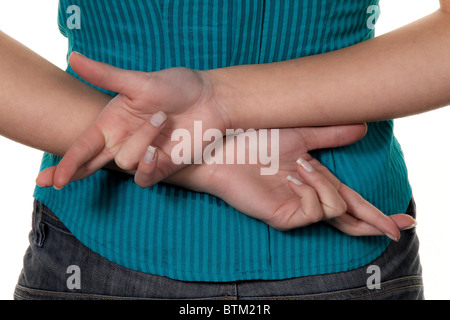 Meineid, Lügen und falsches Zeugnis eines Zeugen Stockfoto