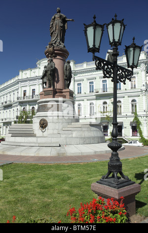 Denkmal für Kaiserin Katharina II. in Odessa, Ukraine Stockfoto