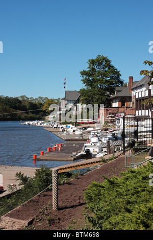 Boathouse Row Schuylkill River Philadelphia Pennsylvania USA Stockfoto