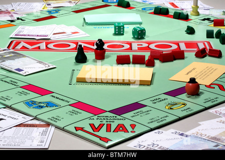 Monopoly-Spiel Stockfoto