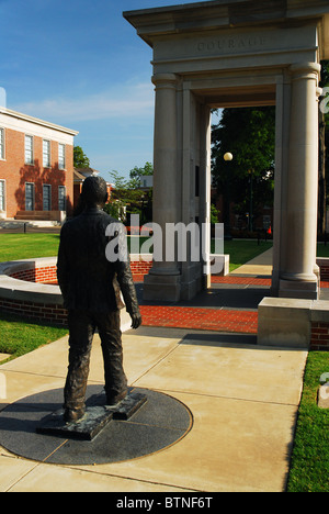 Statue von James Meredith auf dem Campus der University of Mississippi. Stockfoto