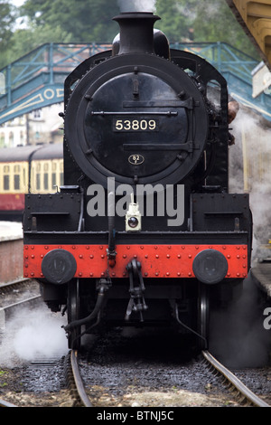 53809 Dampfzug an Pickering Zug Station North Yorkshire Moors England UK Stockfoto